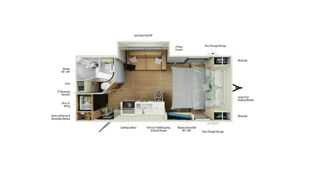2027 Winnebago Thrive 18FBS floor plan