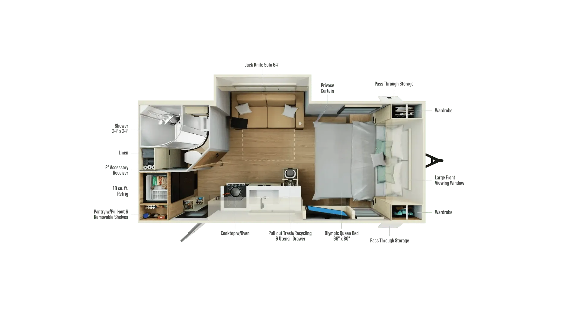 2027 Winnebago Thrive 18FBS - Floor plan