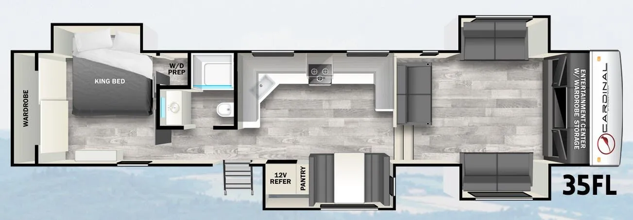 2024 Forest River Cardinal 35FL - Floor plan