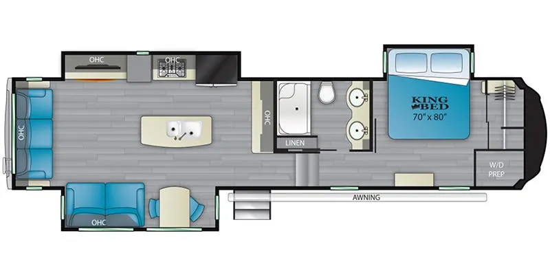 2022 Heartland Bighorn BH 3300 DL floor plan