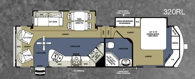 Forest River Sierra 320RL floor plan