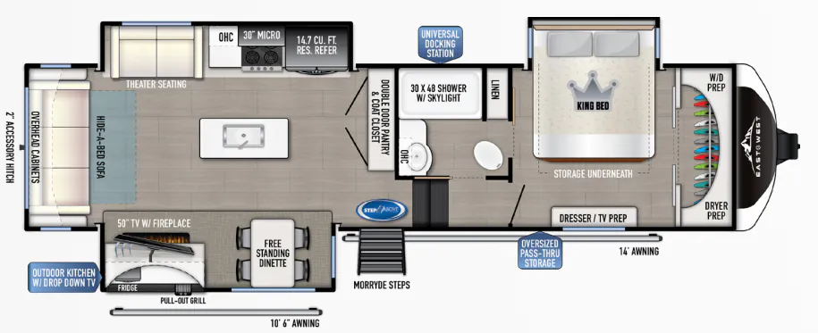 East to West Tandara 321RL-OK floor plan