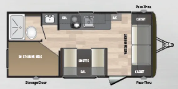 Keystone Hideout LHS 185LHS floor plan