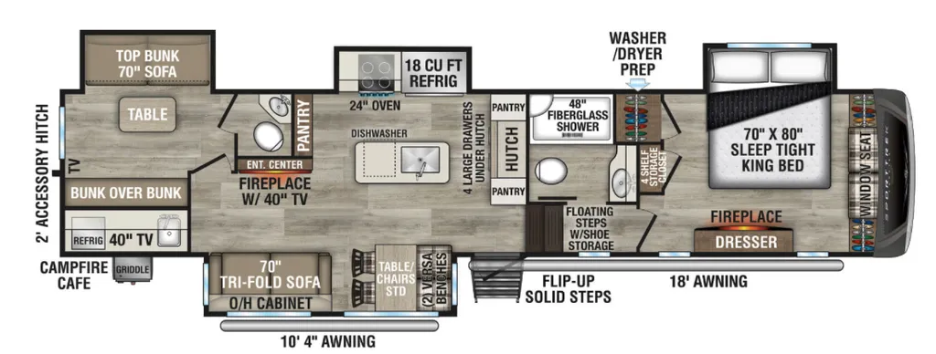 2026 VENTURE RV SPORTTREK TOURING 354VBH floor plan