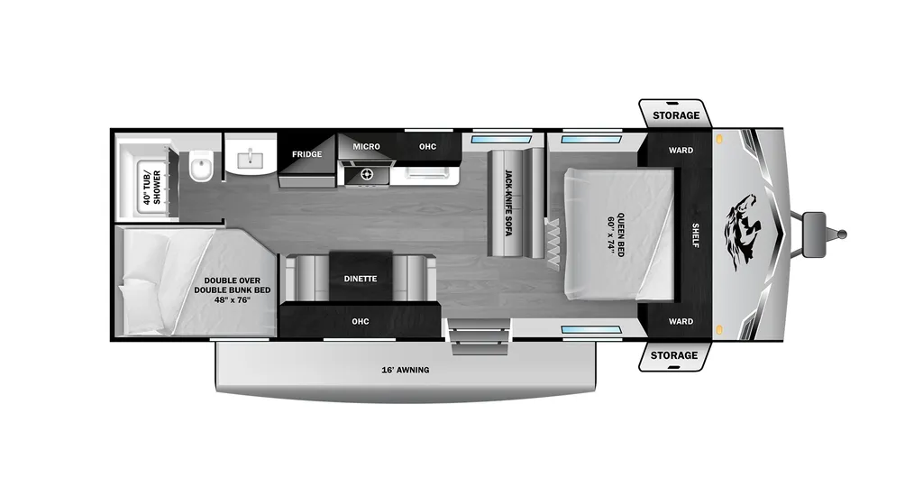 2027 Open Range RV Colt 26DB floor plan