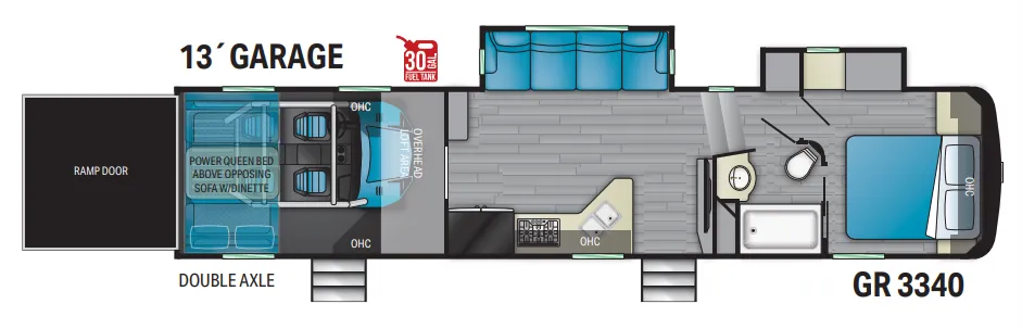 Heartland Gravity 3340 floor plan