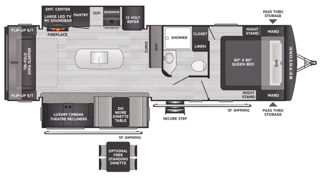 Keystone Passport SL Series 2870RLWE floor plan