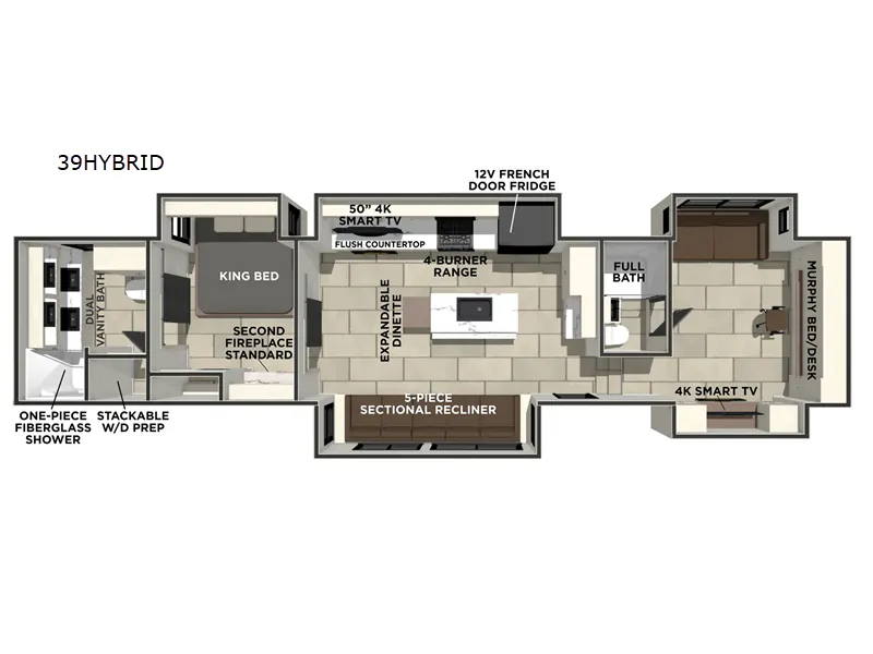 2026 Prime Time Sanibel 39HYBRID - Floor plan