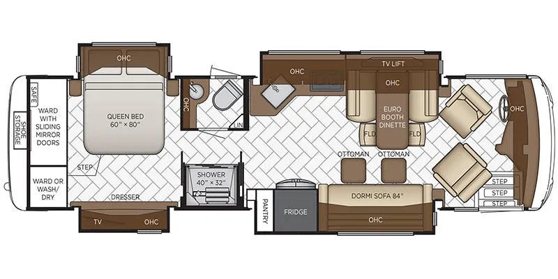 2019 Newmar New Aire 3341 - Floor plan