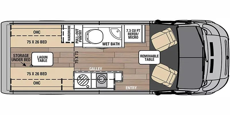2026 Coachmen Nova 20D floor plan