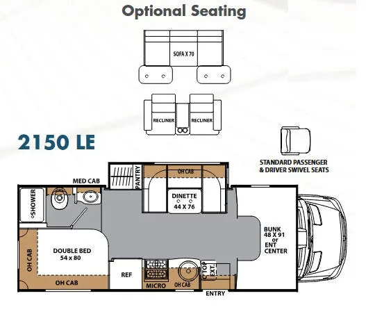 Coachmen Prism LE 2150 LE floor plan