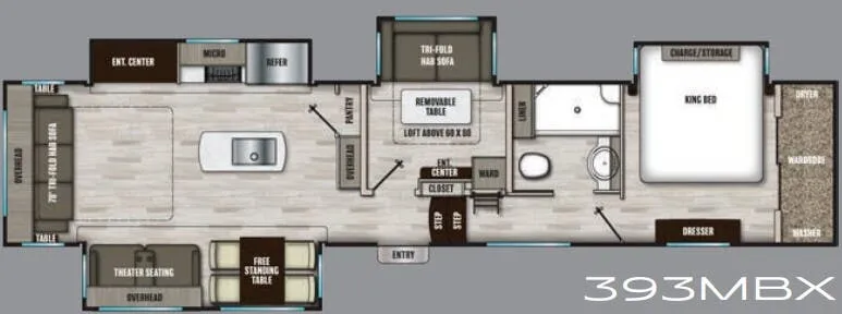 Coachmen Chaparral 393MBX floor plan