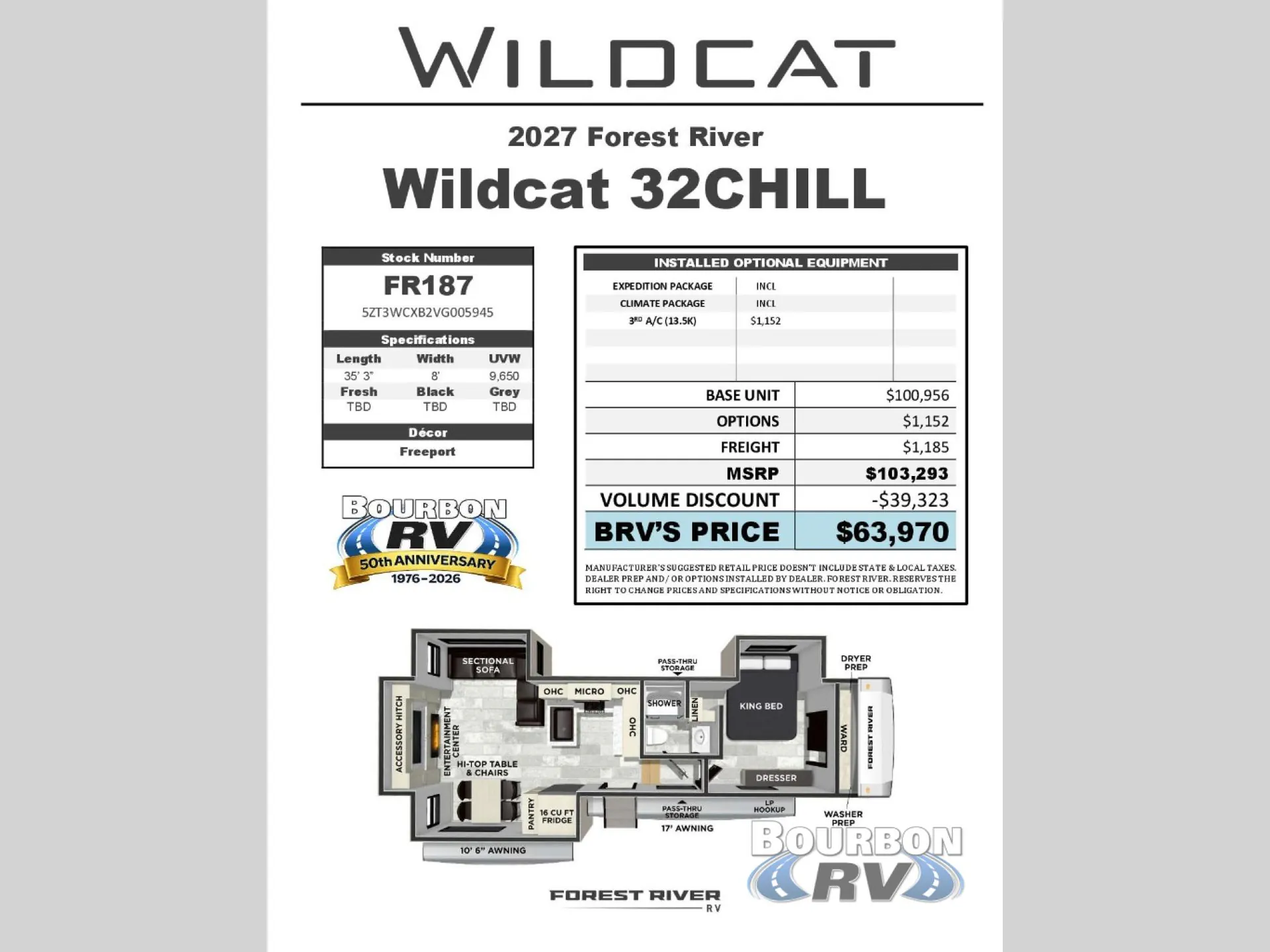 2027 Forest River Wildcat 32CHILL - Photo 4