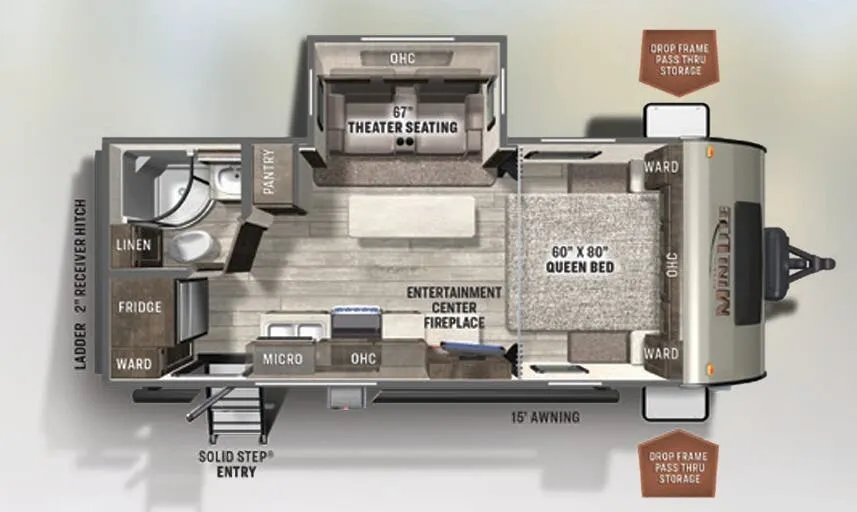 2022 Forest River Rockwood Mini Lite 2205S - Floor plan