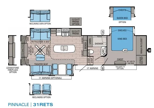 Jayco Pinnacle 31RETS floor plan