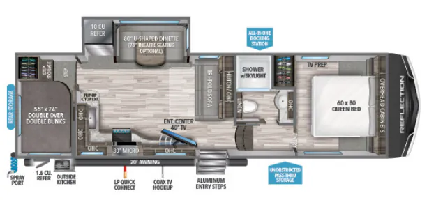 Grand Design Reflection 150 Series 278BH floor plan