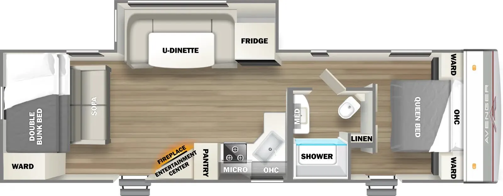 Prime Time Avenger 28BHS floor plan