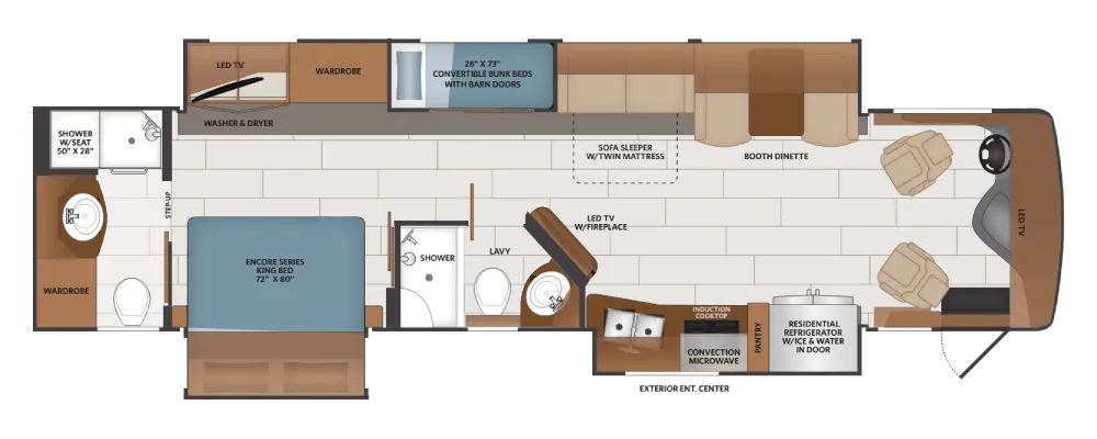 Fleetwood Discovery 38N floor plan