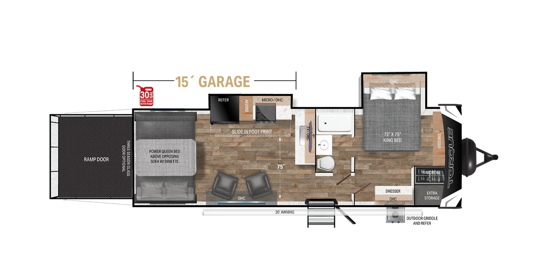 Heartland Torque T295 floor plan