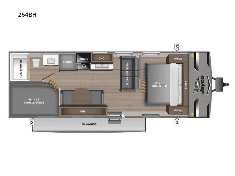 2024 Jayco Jay Flight 264BH floor plan