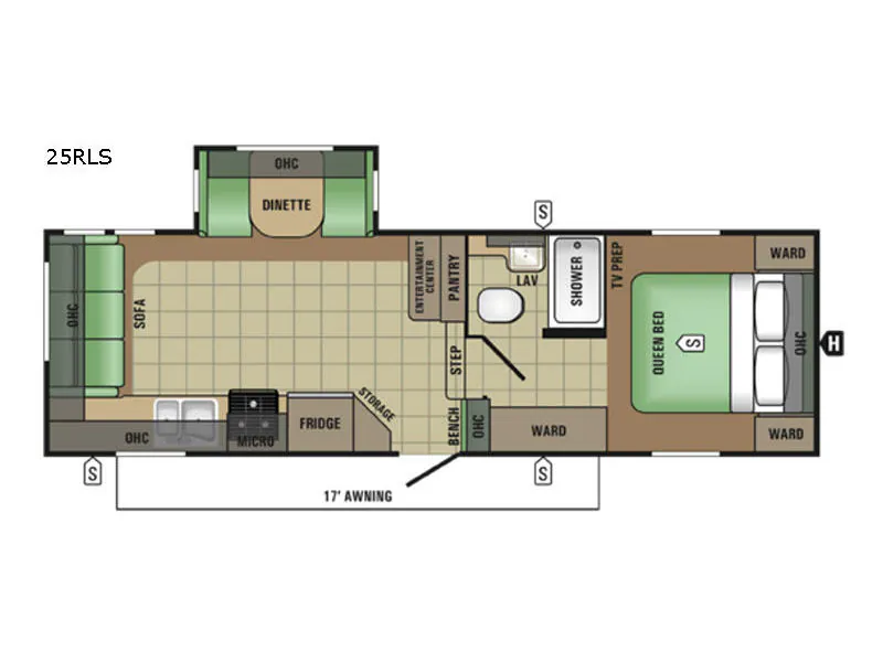 2017 Starcraft AR-ONE MAXX 25RLS — Floor plan