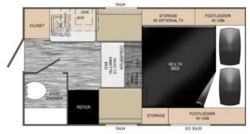 2026 Travel Lite Up Country 775U floor plan