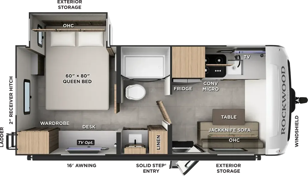 2027 Forest River Rockwood GEO Pro G20RBS floor plan