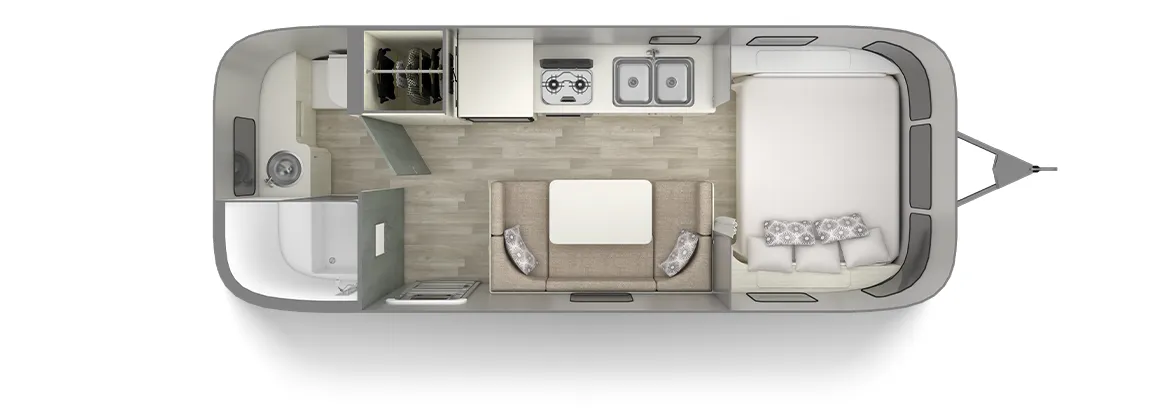 Airstream Bambi 22FB floor plan
