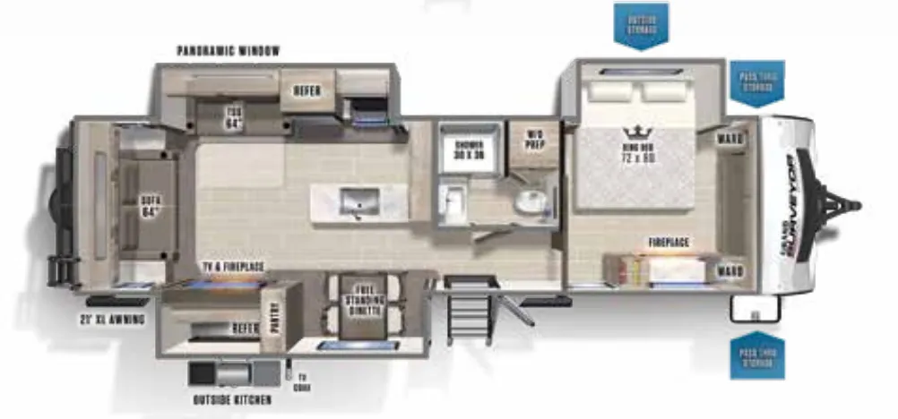 Forest River Grand Surveyor 302RLOK floor plan