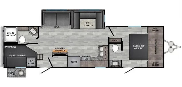 CrossRoads Zinger 298BH floor plan