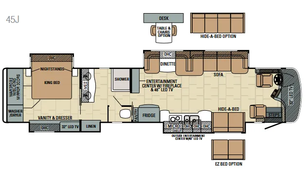 Entegra Coach Cornerstone 45J floor plan
