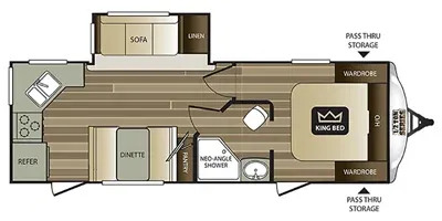 2019 Keystone Cougar Half-Ton 24SABWE - Floor plan