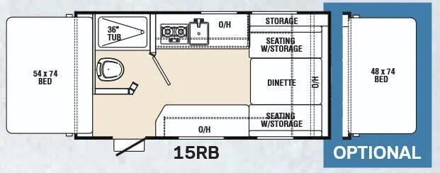 Coachmen Clipper 15RB floor plan