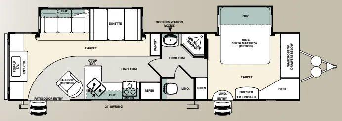 Forest River Sandpiper 331RE floor plan