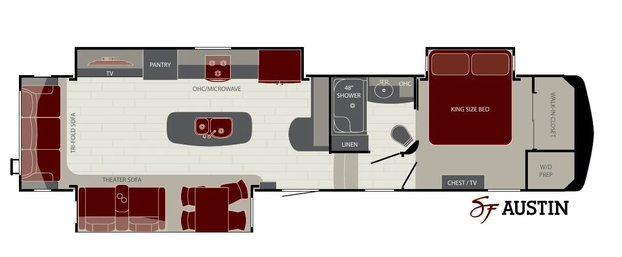 Cruiser RV South Fork AUSTIN floor plan