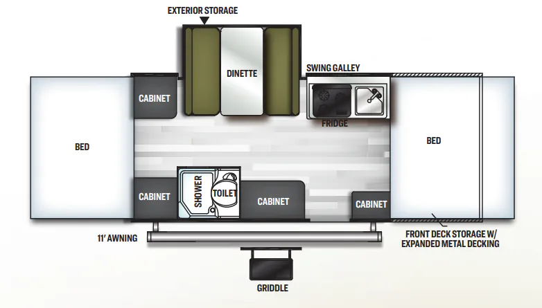 Forest River Flagstaff SE 23SCSE floor plan
