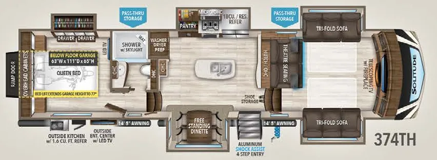 Grand Design Solitude 374TH floor plan