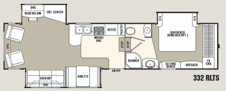 Coachmen Wyoming 332 RLTS floor plan