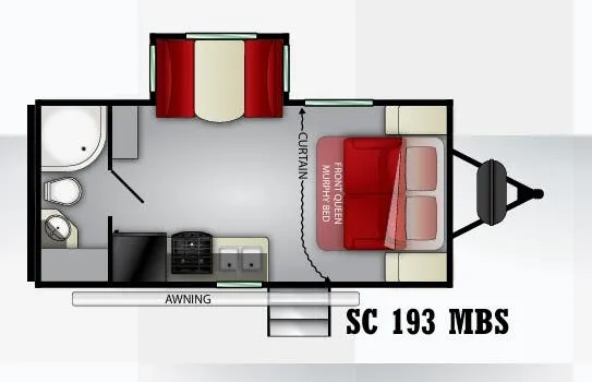 2020 Cruiser RV Shadow Cruiser 193MBS - Floor plan