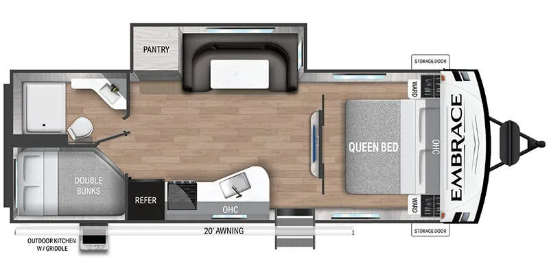 Cruiser RV Embrace EL25DB floor plan