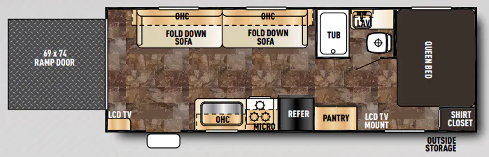 Forest River Cherokee Grey Wolf 21RR floor plan