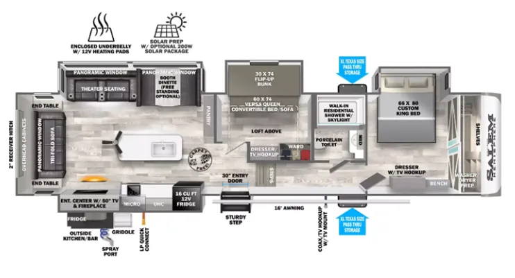 Forest River Salem Hemisphere 370BL floor plan