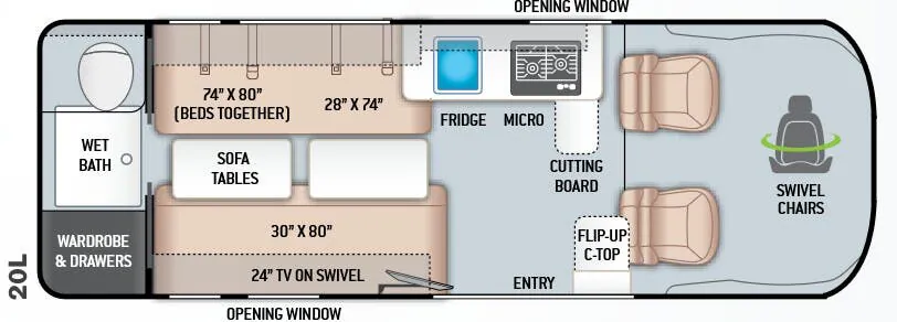 Thor Motor Coach Sequence 20L floor plan