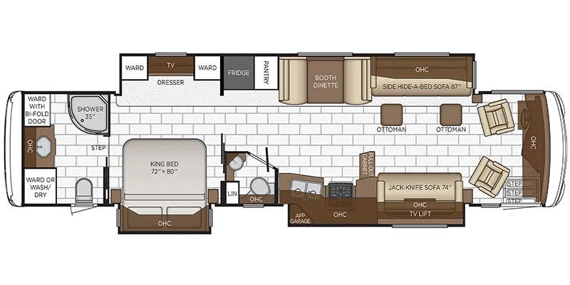 2020 Newmar Ventana 4037 - Floor plan