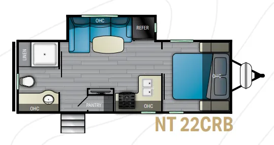 Heartland North Trail 22CRB floor plan