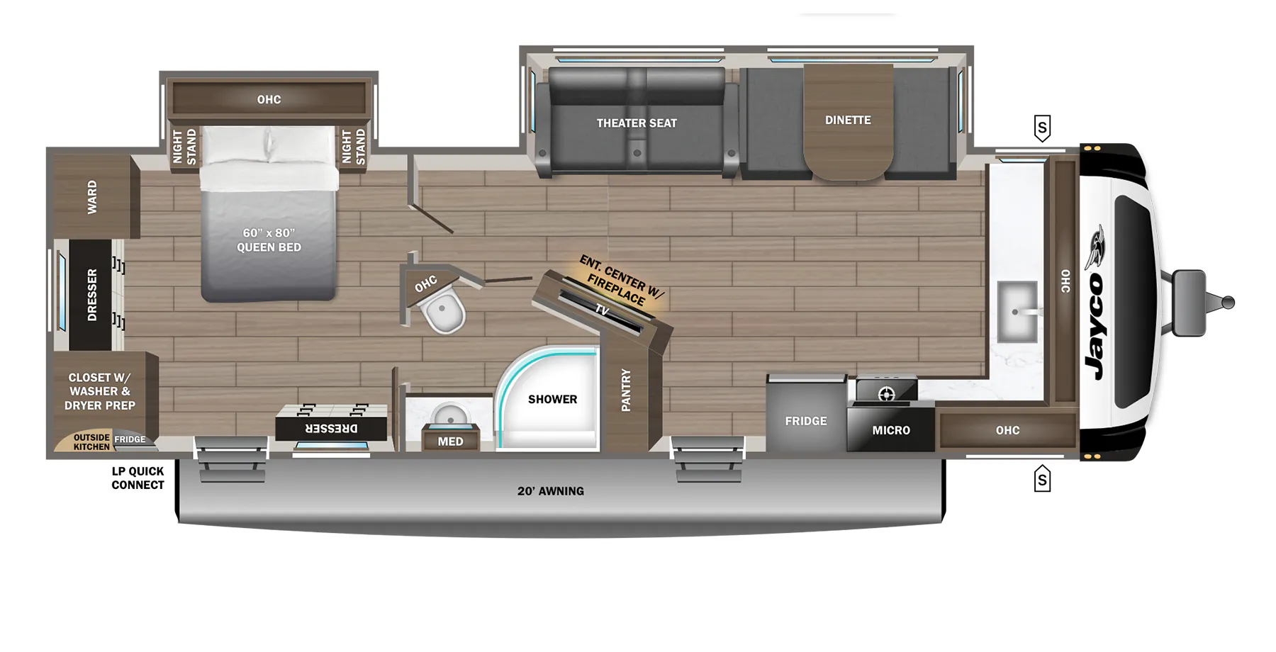 Jayco Jay Feather 26FK floor plan