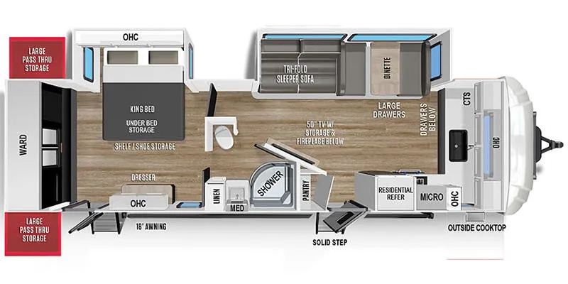 Forest River Wildcat 276FKX floor plan