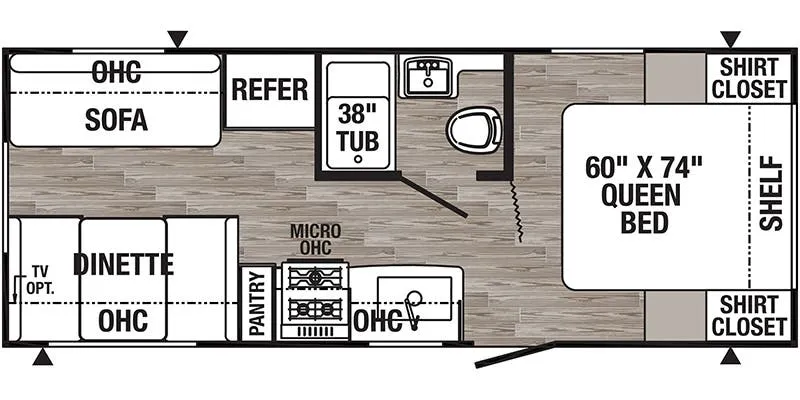 Palomino Puma XLE Lite 20RLC floor plan