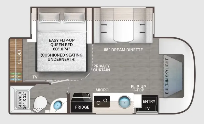 Thor Motor Coach Compass AWD 23TW floor plan