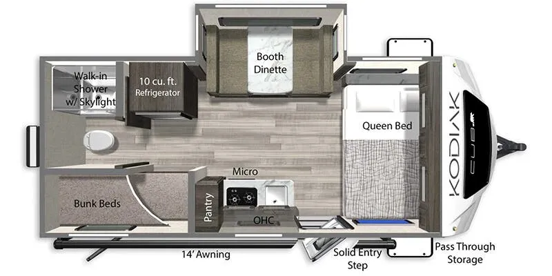 Dutchmen Kodiak Cub 170BH floor plan